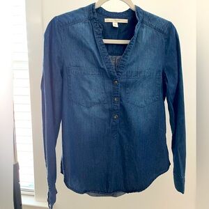 LC Lauren Conrad denim chambray shirt. Size XS